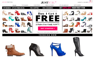 JustFab - Website JustFab - Website Snapshot