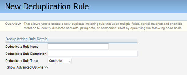 Configure Deduplication Rule